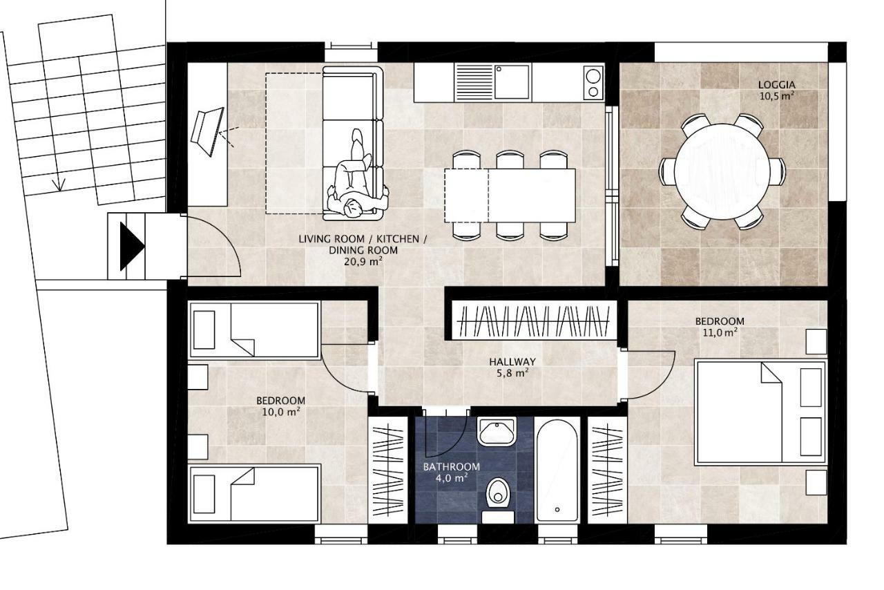 Apartments Kala mendula Sutivan Bagian luar foto